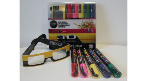Posca PC-5M 3D filctoll 5db-os készlet