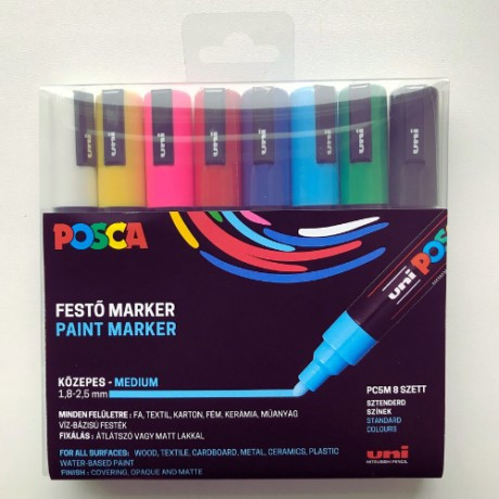 Posca PC-5M filctoll 8db-os készlet