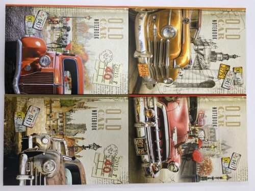 Notesz kem.fed.143x210mm 64lap vonalas 2778 Old Car