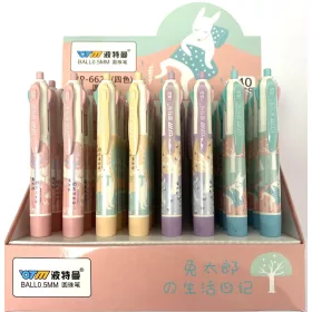 Golyóstoll négyszínű BP-6620 Pasztell 40db/display