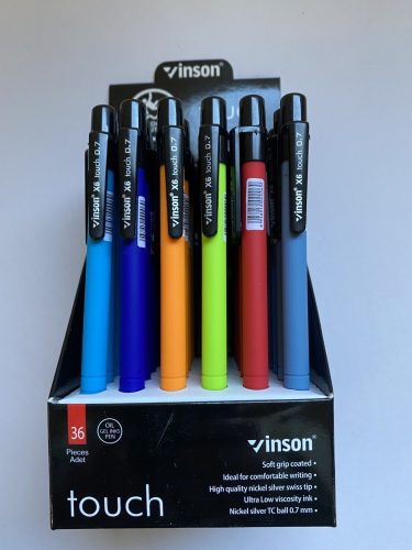Golyóstoll Vinson X6 olajbázisú 36db/display