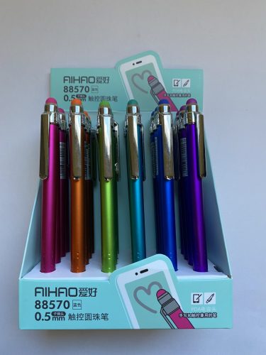 Nyomógombos golyóstoll Aihao Touch Pen 88570 (24db/disp.)