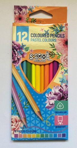Szinesceruza készlet 12db-os trio pasztell SC1284