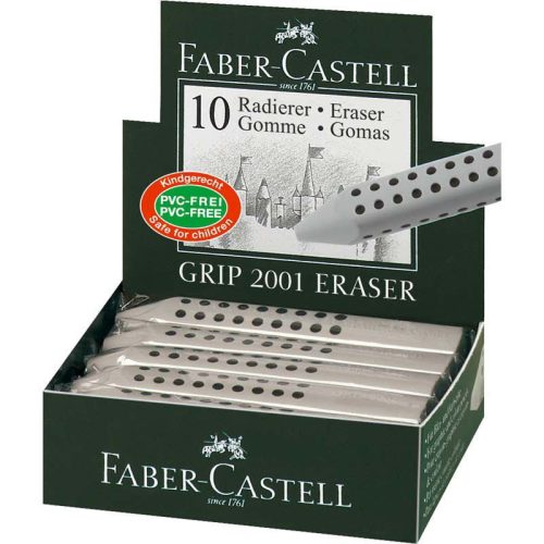 Faber Castell 2001 grip radír szürke (10db/doboz) 187100