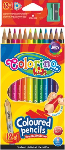 Színesceruzakészlet Colorino Kids TRIO 12+1 hegyezővel 54706