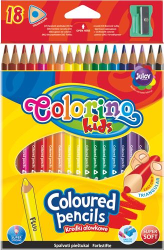 Színesceruzakészlet Colorino Kids TRIO 18db-os hegyezővel 57431