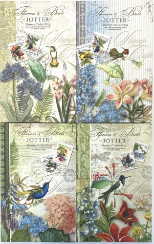 Notesz A/6 kem.fed.80 lap vonalas Flowers&Birds 0781