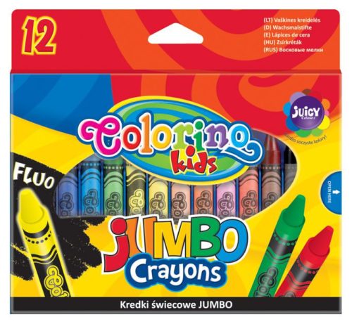 Colorino JUMBO 12db-os zsírkrétakészlet (1db fluo szín+asztali tartó) 32230