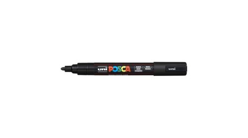 Posca PC-5M filctoll Fekete 1,5mm-2,5mm kúpos heggyel