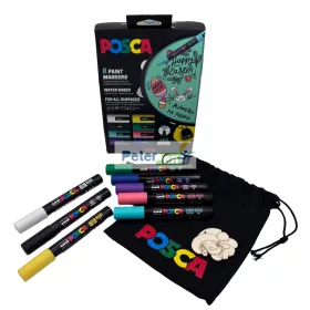 UNI Posca PC-5M POUCH 8db-os készlet "húsvéti"