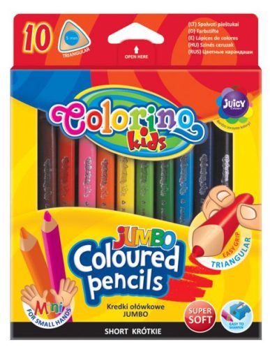 Colorino MINI JUMBO trio 10db-os színesceruzakészlet 8.9 cm 32964
