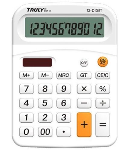 Truly 814A asztali számológép fehér