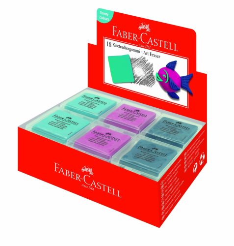 Gyurmaradír Faber Castell trendi színek 18db/dob.(türkiz,pink,kék)127124