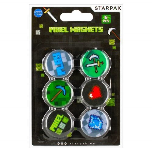 Mágnes szett 6db-os 30mm Pixel Game 528366