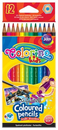Színesceruzakészlet Colorino aquarell 12db-os + ecset 33039