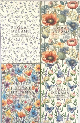 Notesz 105x165mm 48lap vonalas Floral Dreams 8259