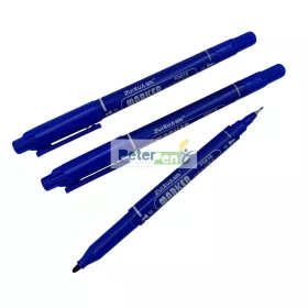 Permanent marker kétvégű 0,5-1,5mm Kék F0618 12db/doboz