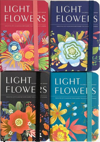 Notesz A/7 gumis 96lapos vonalas Light Flowers 5701-10