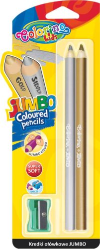 Colorino Kids JUMBO kerek színesceruza arany+ezüst bliszteren 51675