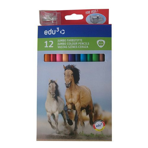 Színesceruza készlet Jumbo trio 12db-os készletg Edu3