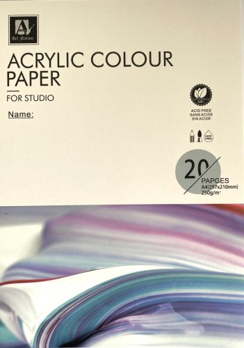 Akril papír Art Nation A/4 250g 297x210mm 20lapos tömb APA425020-N