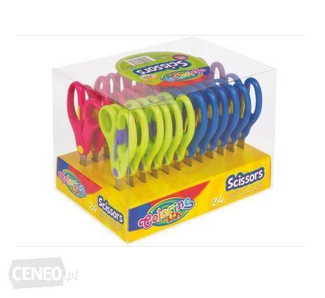 Colorino 14cm-es rásegítős olló 24db/display 26260