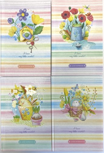Notesz 143x210mm 64 lap kockás glitteres I Love My Little World 8046