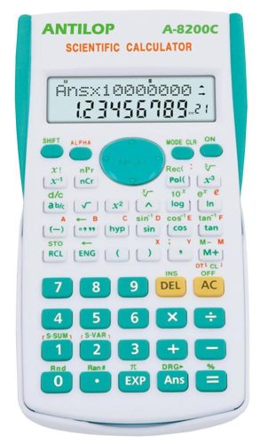 Antilop 8200 240 funkciós tudományos számológép türkiz-fehér