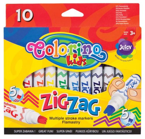 Colorino ZIG-ZAG vágott hegyû 10db-os filctollkészlet 34647