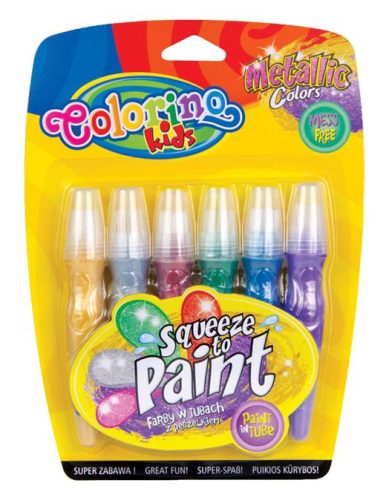 Colorino METALLIC 6db-os ecsetvégû tubusos temperakészlet 34173