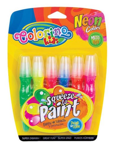 Colorino NEON 6db-os ecsetvégû tubusos temperakészlet 34166