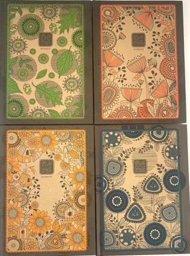Notesz kem.fed.143x197mm vonalas Flower Design 3843