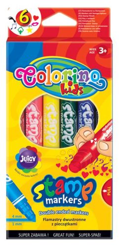 Colorino kétvégû 6db-os nyomdás filctollkészlet 36122
