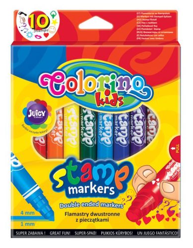 Colorino kétvégû 10db-os nyomdás filctollkészlet 36092