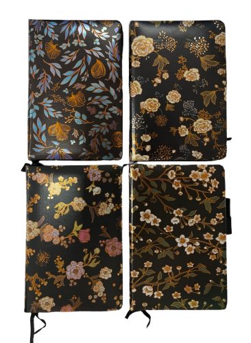 Notesz 105x160mm C6 vonalas virágos 6500-38