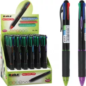 Golyóstoll Baile négyszínű BL-190 (36db/disp.)