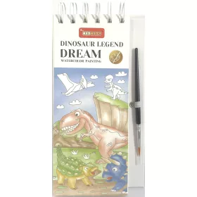 Kifestő notesz+vízfesték Dino 220023