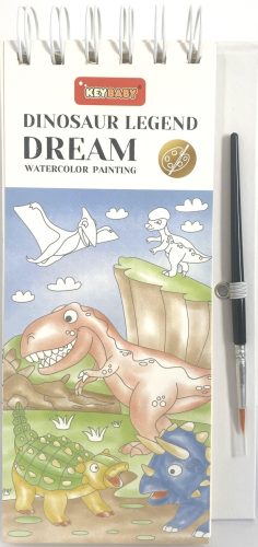 Kifestő notesz+vízfesték Dino 220023