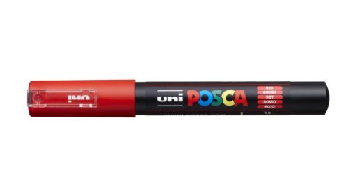 Posca PC-1M filctoll Piros 0,7mm-1mm kúpos heggyel