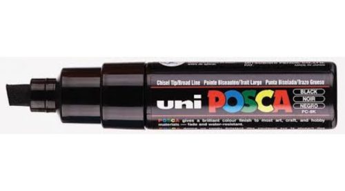 Posca PC-8K filctoll Fekete 8mm vágott hegyű