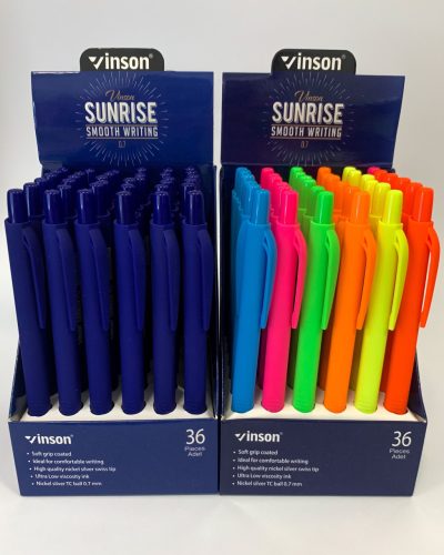 Nyomógombos golyóstoll olajbázisú Vinson Neon P12
