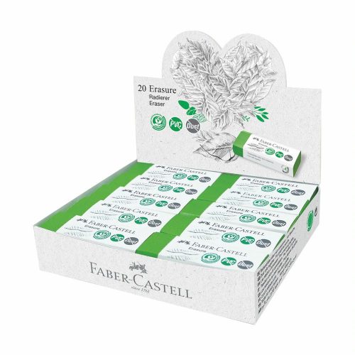 Faber Castell forgácsmentes radír zöld (20db/doboz) 187250
