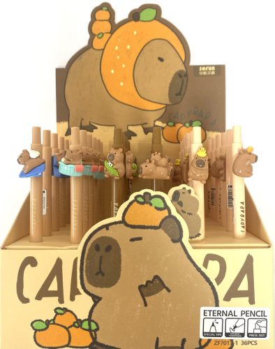 Nyomógombos örökíró ceruza Capybara 7017