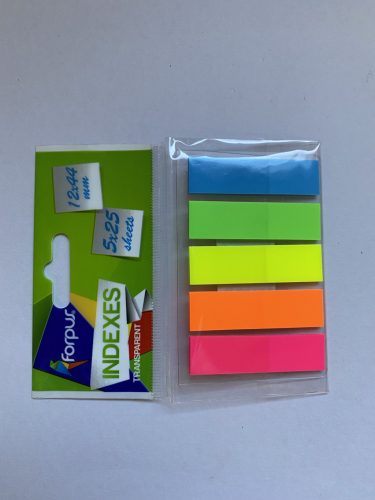 PVC oldaljelölő neon 12x45mm 5x25lap