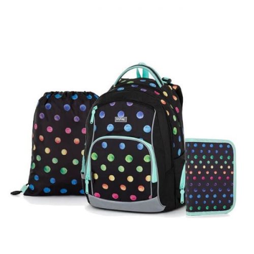 Iskolai hátitáska szett OxyBag OXY GO 22L Dots 22824