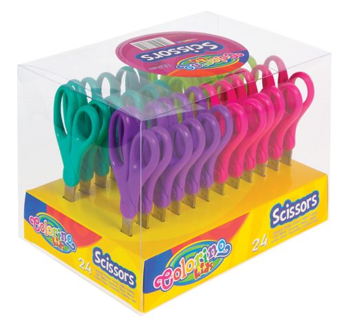 Colorino 13,5cm-es olló műanyag nyéllel 24db/display 38621