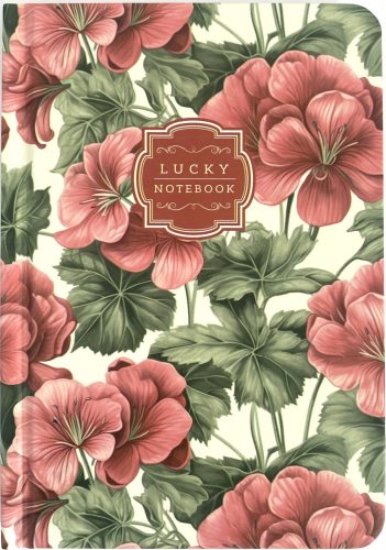 Notesz A/5 64 kockás lapos kemény fedeles Lucky Notebook N9522 Burgeois