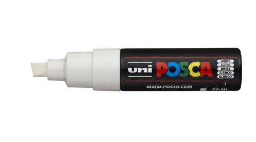 Posca PC-8K filctoll Fehér 8mm váűgott heggyel