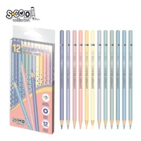 Szinesceruza készlet 12db-os Pasztell színek SCOOL SC2591