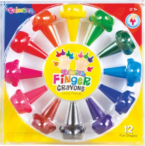 Colorino 12db-os állatfigurás ujjzsírkrétakészlet 66174